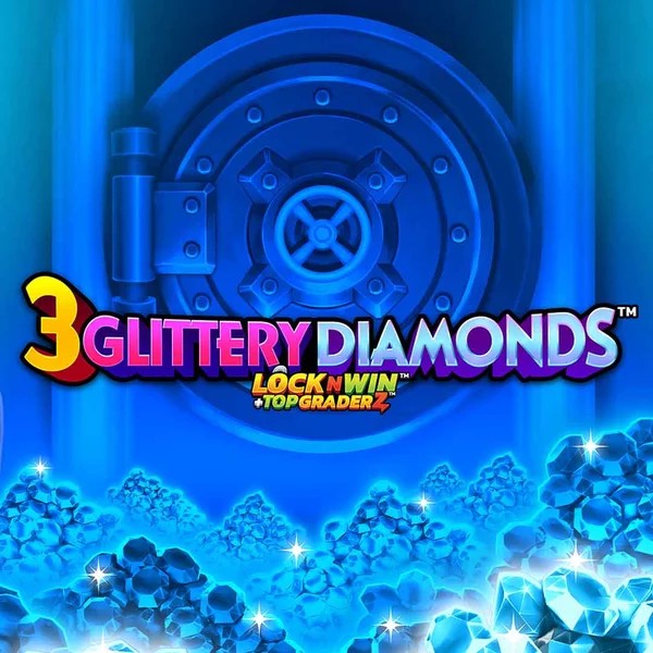 3 Glittery Diamonds logo by PearFiction Studios at Vauhdikas Casino