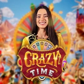 Live Casino logo of Crazy Time from Evolution at Vauhdikas Casino