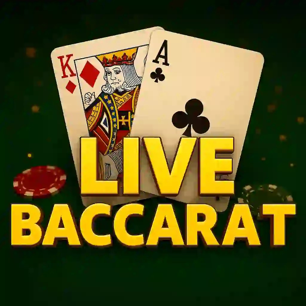Live Baccarat logo by Evolution at Vauhdikas Casino